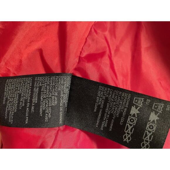 Tommy Hilfiger Red Puffer Jacket Size M Down/Feathers - 20” Chest; 34” Length - Picture 5 of 8